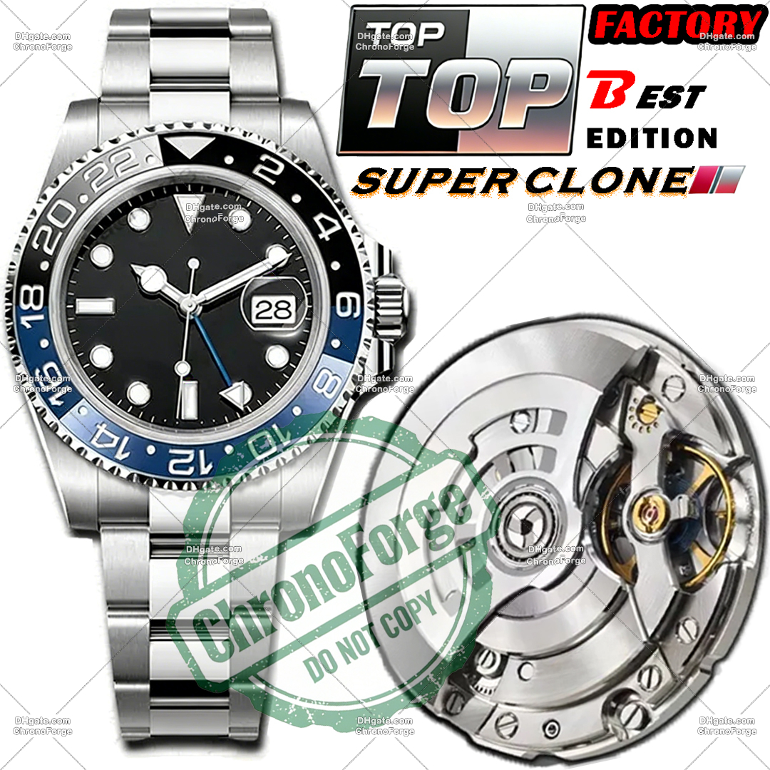 Super Clone Watches for Men Luxury Designer Watches 40MM Mirror Quality Movement Watches Stainless Steel Ceramic Bezel Sapphire Luminous Waterproof
