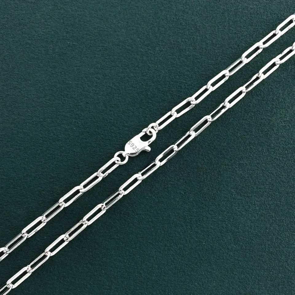 Andara Authentic 925 Sterling Silver Paper Clip Necklace With 18k Gold Plated Chain Necklace For Men And Wen X260321 - view 5