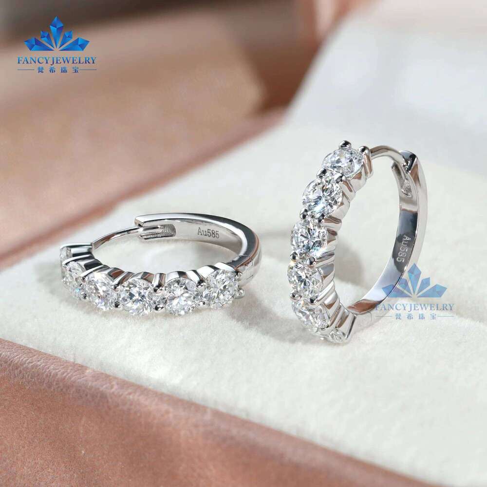 Direct Gold Factory 14K Lab Jewellery Western Girls LAB Cluster Earring Real Diamond Earrings
