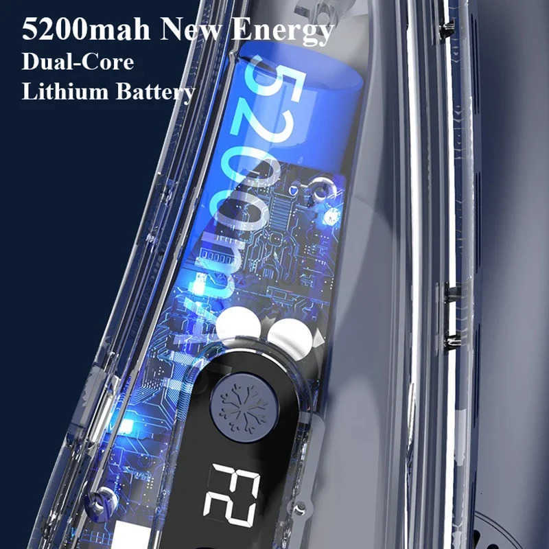 2024 New Neck Air Conditioner Portable Neck Fan Rechargeable Semiconductor Cooling Bladeless Fan Wearable Cooler multi purpose H260321