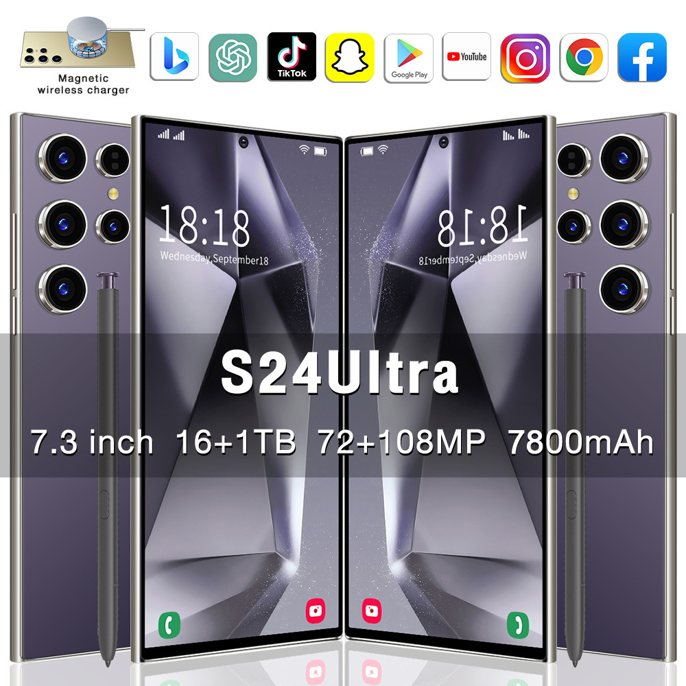 S25 s24 Ultra 7.3 Inch 5G 16GB+1TB Mobile Phones Unlocked Touch Play Screen cell phone Android Smartphone Camera HD Display Face Recognition