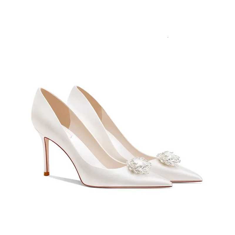 New Elegant Wedding Shoes Bridal Shoes White Rhinestone High Heels Bridesmaid Pumps High Heels Pumps C260321