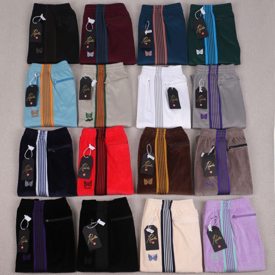 designer mens needles track pants needles sweatpants tracksuit sweat pants joggers baggy sweatpants pantalon running polyester sportwear red joggers men jogging