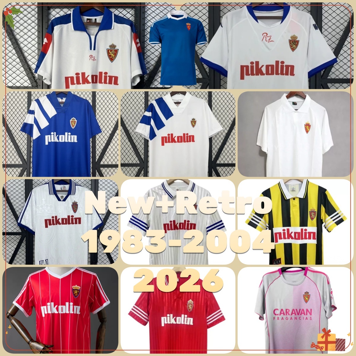 RETRO Real zaragoza soccer jerseys 94 95 camisetas de Poyet PARDEZA Nayim HIGUERA vintage classic football shirt calcio GELI BELSUE&2026 Retro Matchday Jerseys