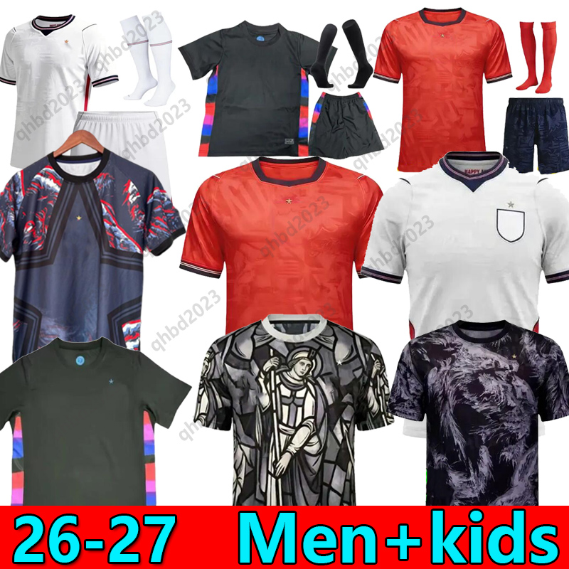 S-4XL Angleterre 2026 soccer jerseys Women Home away 25 26 27 ENglAndS football shirts men kids sets SAKA KANE BELLINGHAM FODEN PALMER RICE kits Football shirt kids Top