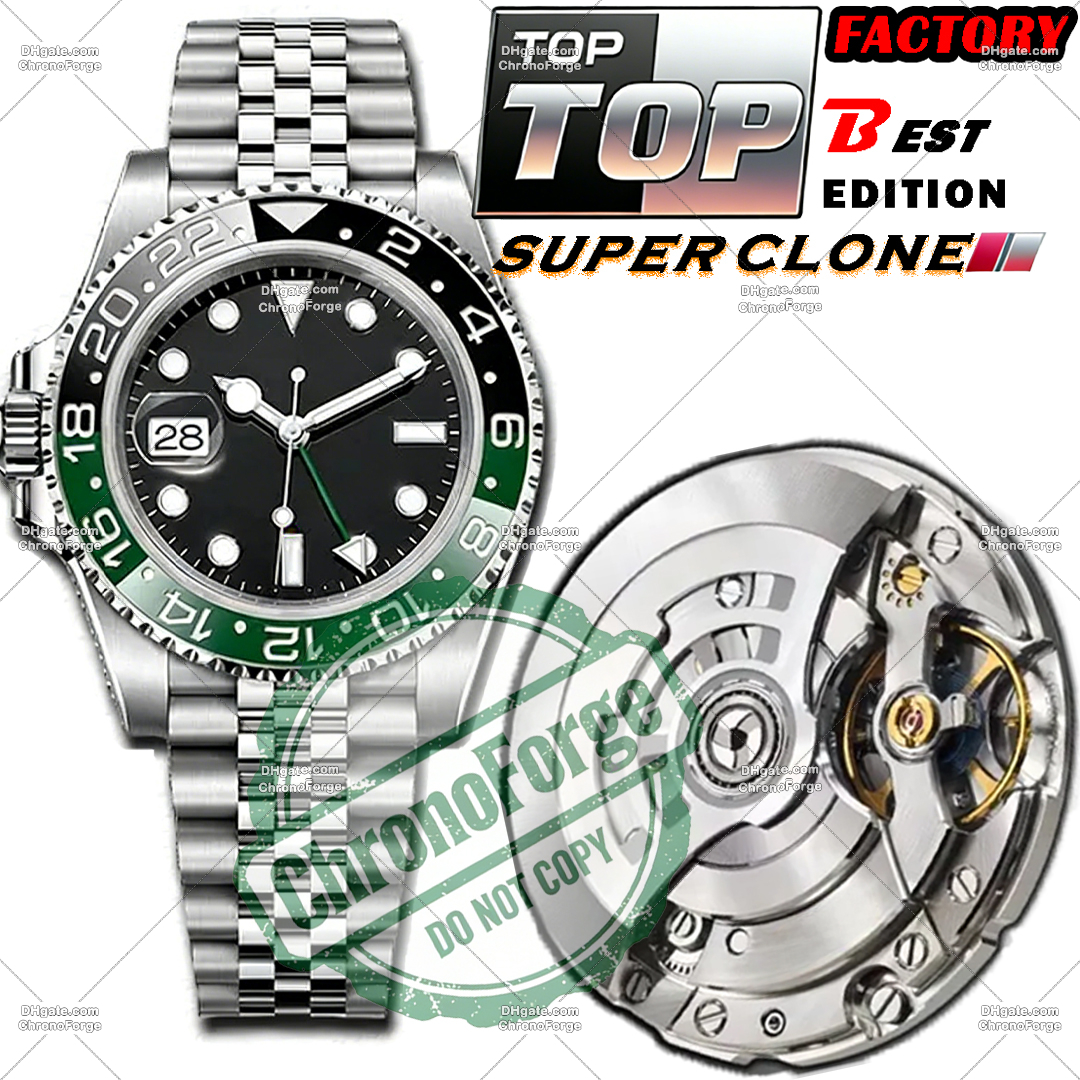 Super Clone Luxury Watches 40MM Mens Watches Designer Watches Mirror Quality Movement Automatic Machinery Ceramic Bezle Sapphire Glass Glide Lock Diving