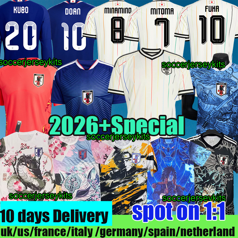 japan jersey 2026 japan Soccer Jerseys Cartoon tsubasa maglia giappone jersey camiseta japan football shirts ATOM MINAMINO DOAN KUBO TOMIYASU ENDO NAKATA maillot
