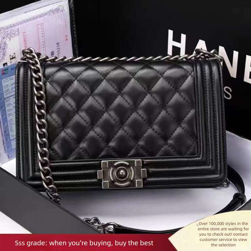 10A Designeroriginal Women Flip Luxury Caviar Crossbody Bags Cowhide Classic Handbag Diamond Checkered Shoulder Bag Silver/Gold Hardware Matelasse Chain Purse