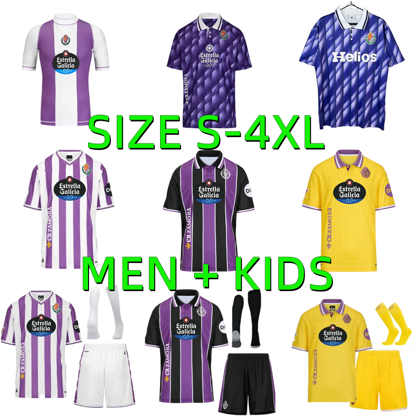 25 26 Real Valladolid soccer jerseys 1984 1995 Retro 2025 2026 IVAN SANCHEZ ANUAR MARCOS ANDRE camisa de futebol Real Valladolid MONCHU SYLLA FOOTBALL SHIRTS men kids