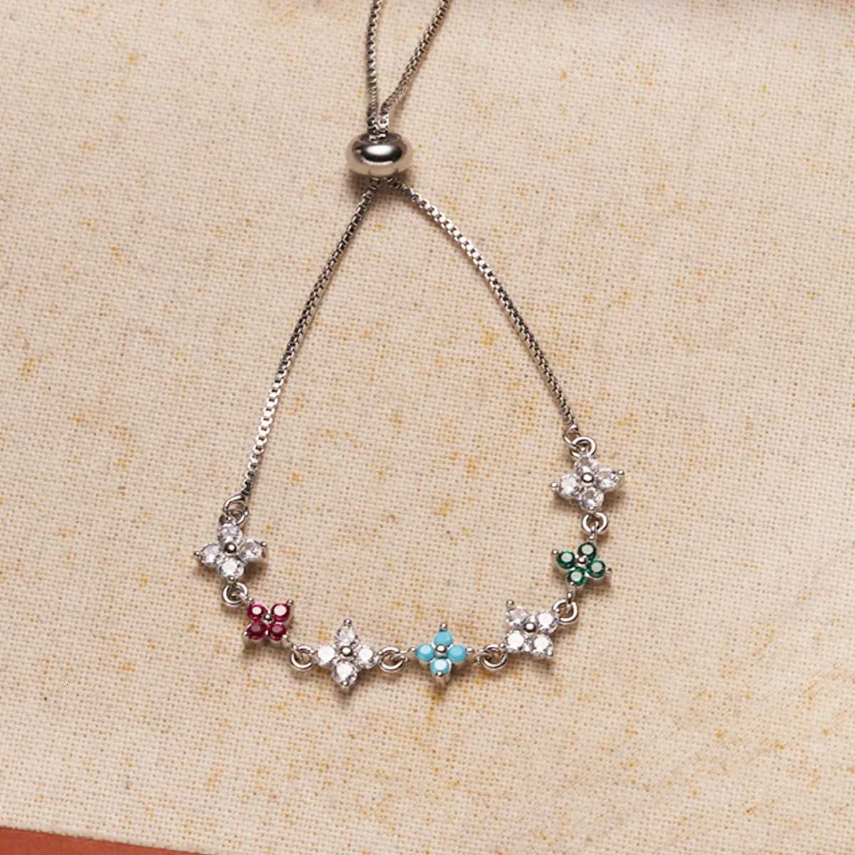 Colorful Flower Cubic Zirconia for Women Girls Luxury 18K Gold Plated Elegance Jewelry Gifts H260321 - view 7