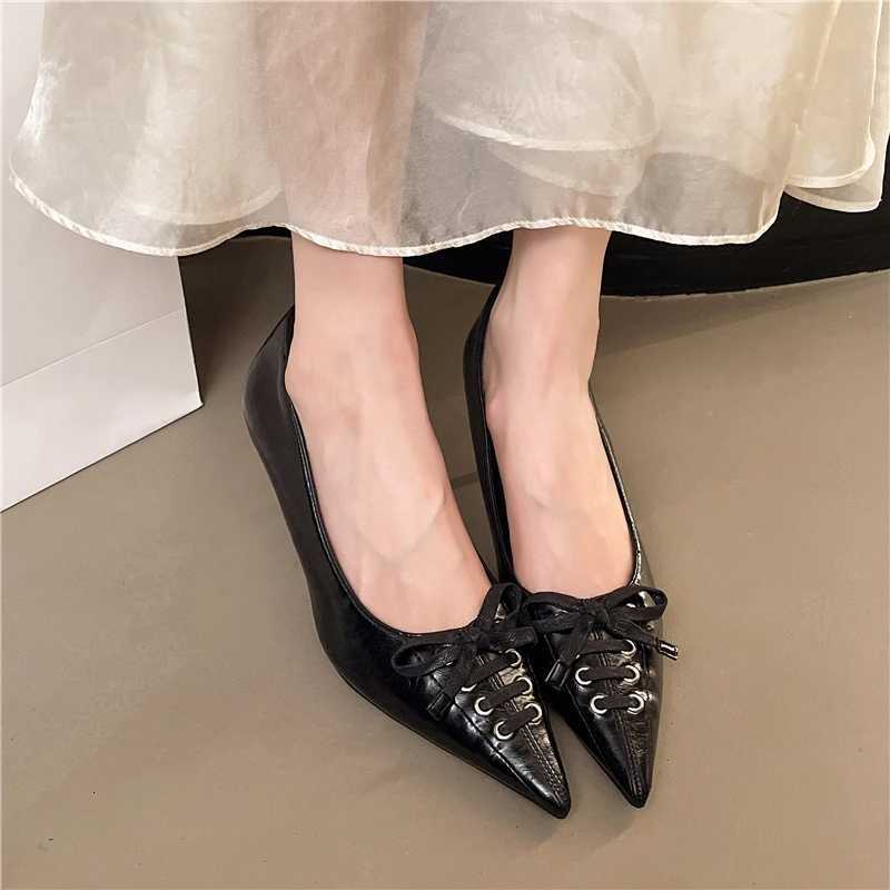 New Style Womens Fashion Female Shoes Slip on Womens High Heel Classics Dress Pumps Women Pointed Toe Thin Heels Bow Tie Shoes C260321