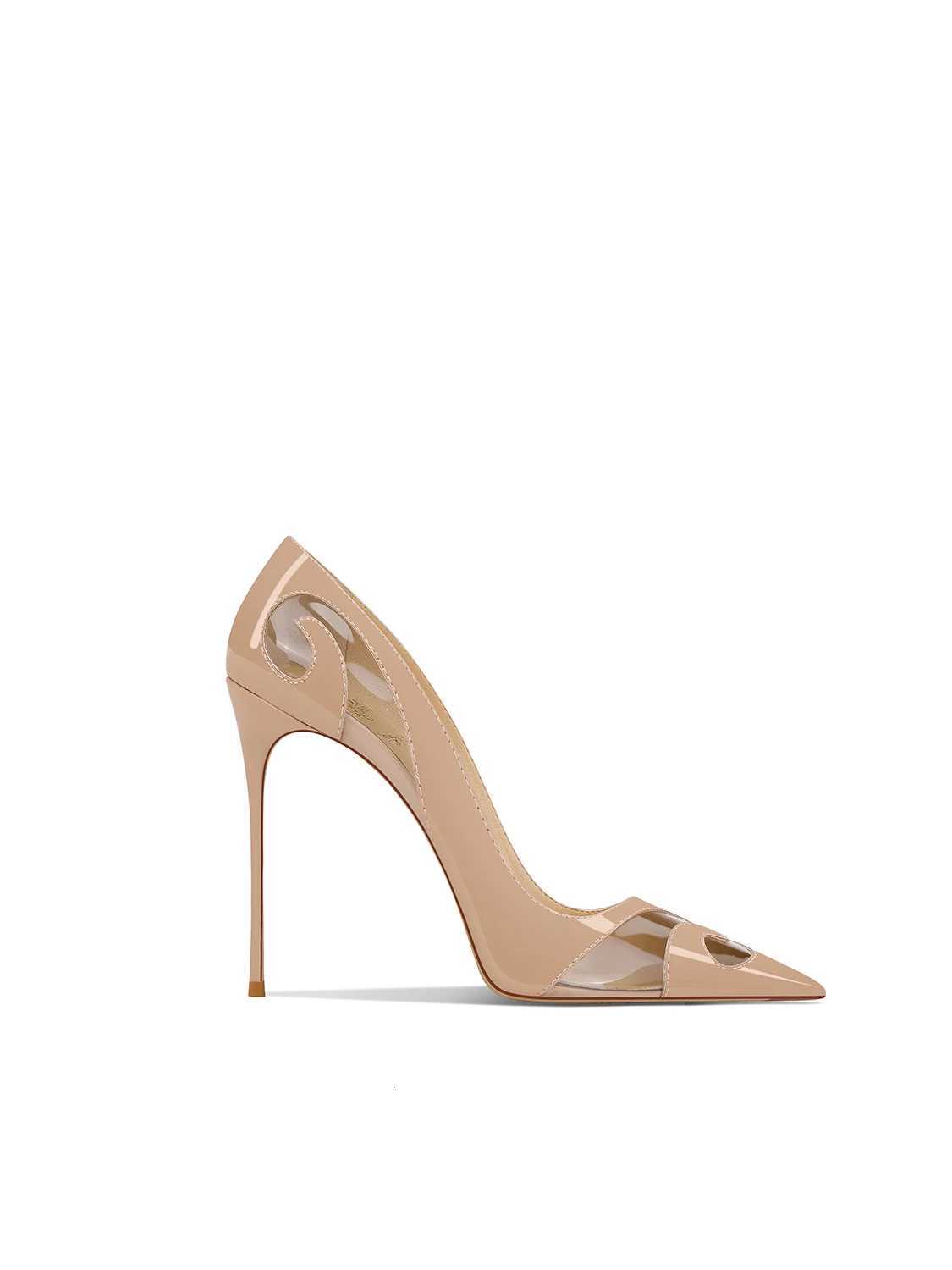 Black Leather High Heels Womens Soft Leather Pointed Tip Thin Heel Super Shallow Tip Women Shoes C260321