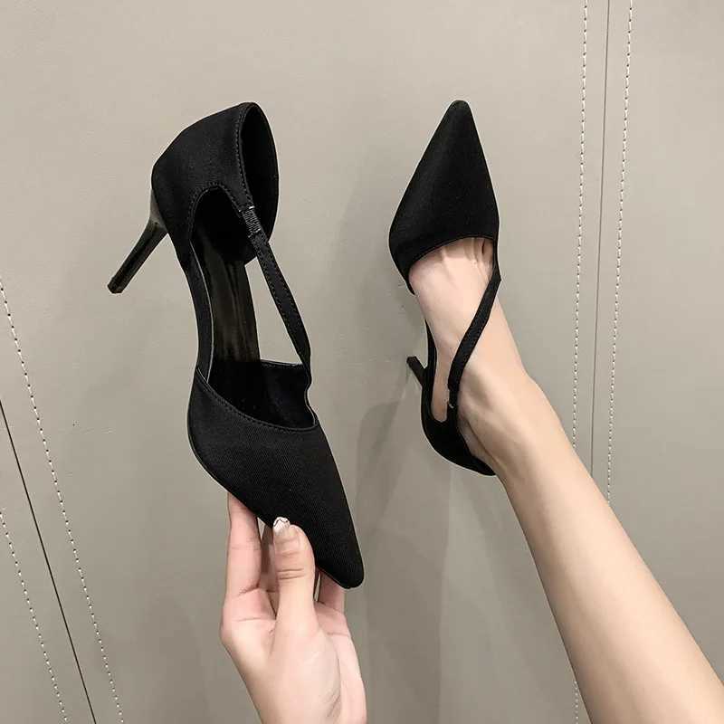 Thin Heeled Hollow Sandals 2026 Spring New Pointed Sexy High Heels One Button Large Leopard Print Womens Shoes C260321