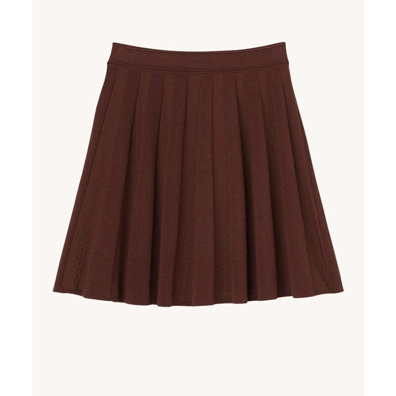 2026 autumn F8 and winter new designer high-end French retro knitted vest pleated skirt fashion set