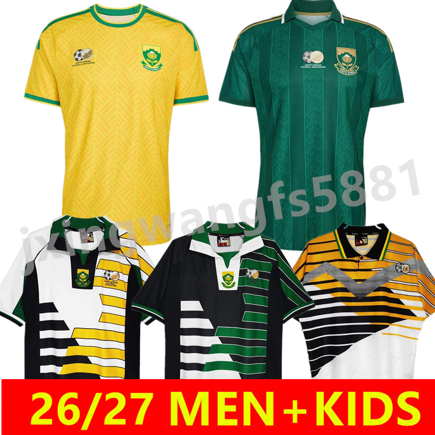 2026 South Africa home away third soccer jerseys 26 27 Men kitds kit MOFOKENG KABINI MUDAU FOSTER MOKOENA APPOLLIS AGUSTINE McCARTHY Retro 1994 1998 football shirt