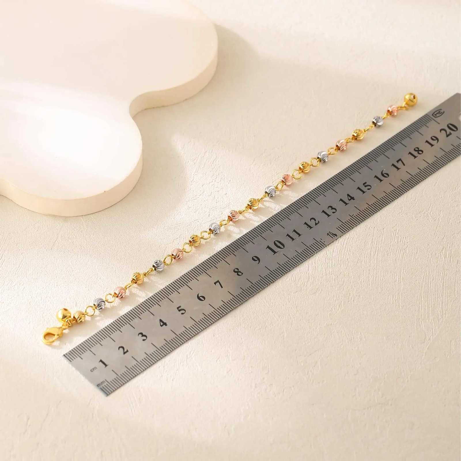Triple Color Textured Beaded Adjustable Link Chain for Women Girls Fashion Jewelry Gift for Birthday Christmas H260321 - view 6
