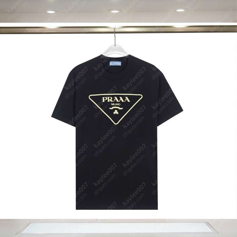 t shirt designer mens Woman graphic tee men luxury tshirt cotton clothes brand short sleeve inverted triangle badge summer popular pullover shirts men 005