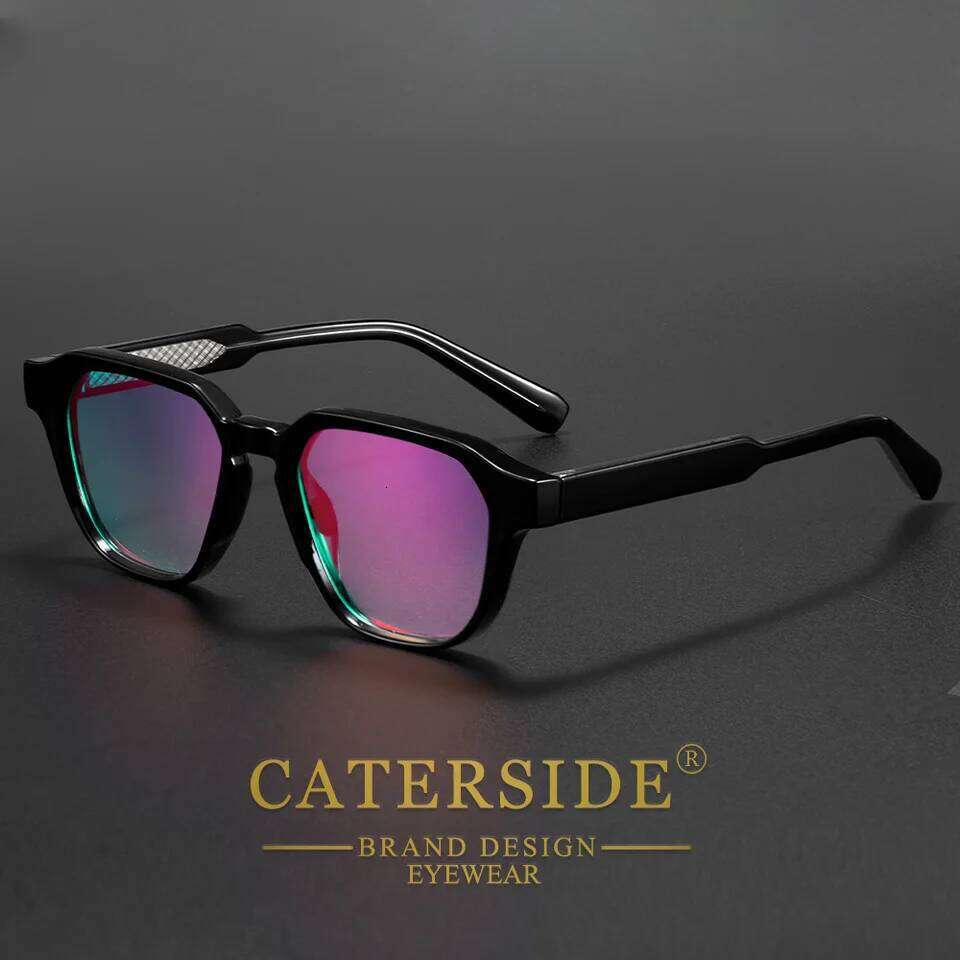 CATERSIDE New Fashion Men's Sunglasses CP Pin Square Frame Eyeglass Women's Outdoor Cycling Fishing Sports Retro Glasses UV400 26Y0321