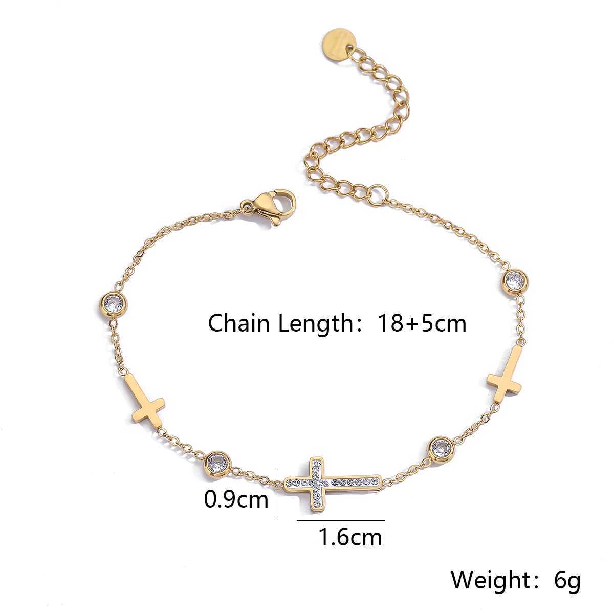 NEWBUY High Quality Non-Fading Stainless Steel Jewelry Silver/Gold Color Cross Charm For Women H260321 - view 3