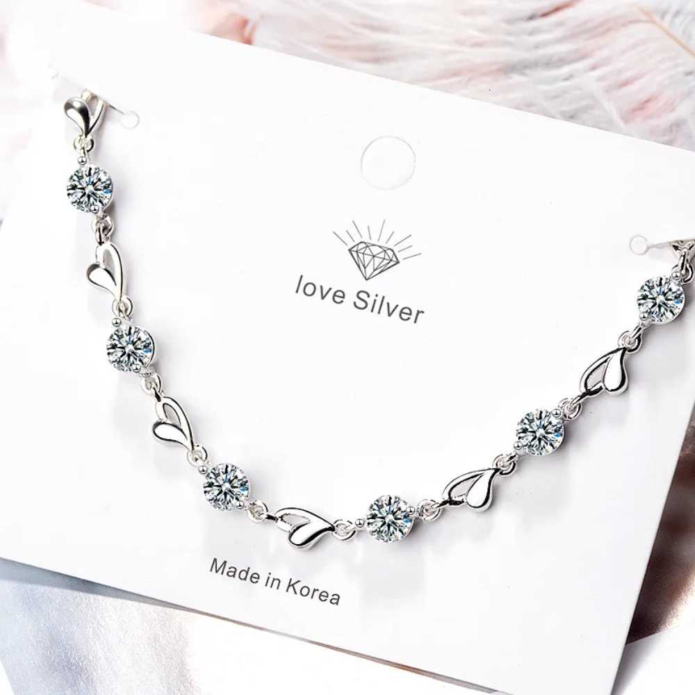 925 Sterling Silver Heart Zircon Womens Luxury Evening Jewelry Accessories H260321 - view 4