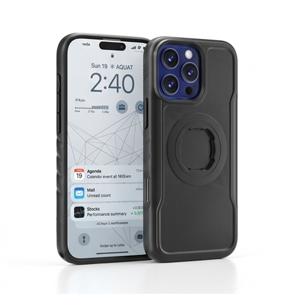 Rugged Cycling Case for iPhone 14Por Max-Degree Mechanical Twist-Lock Interface for Bike Mount