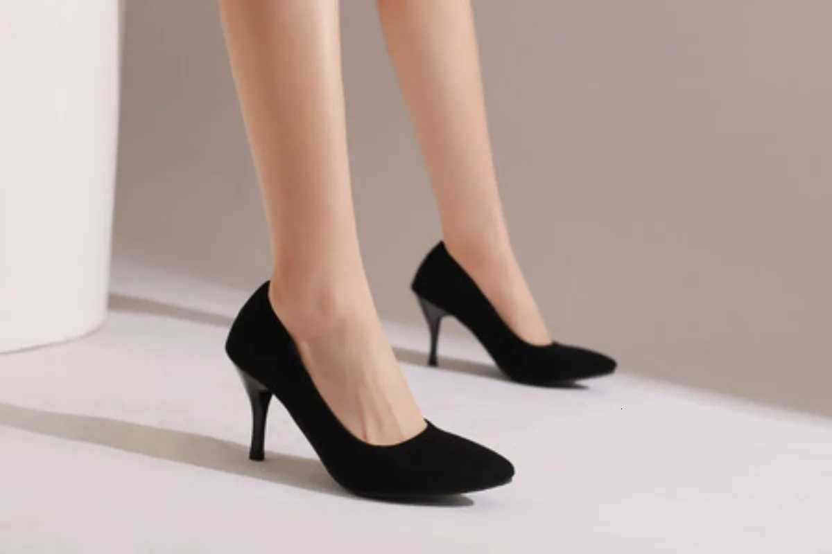 Ladies Pointed Toe Singles Shoes 2025 Plus Size Spring Sexy Leopard Womens High Heels 8CM Elegant Office Pumps Shoes C260321