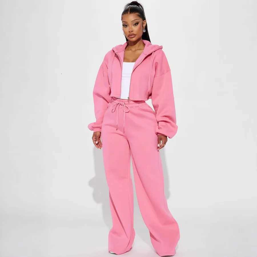 Women Fall 2 Piece Lounge Outfit Long Sleeve Tops High Waisted Jogger Pants Set Spring Travel Clothes Tracksuit X260321 - view 5
