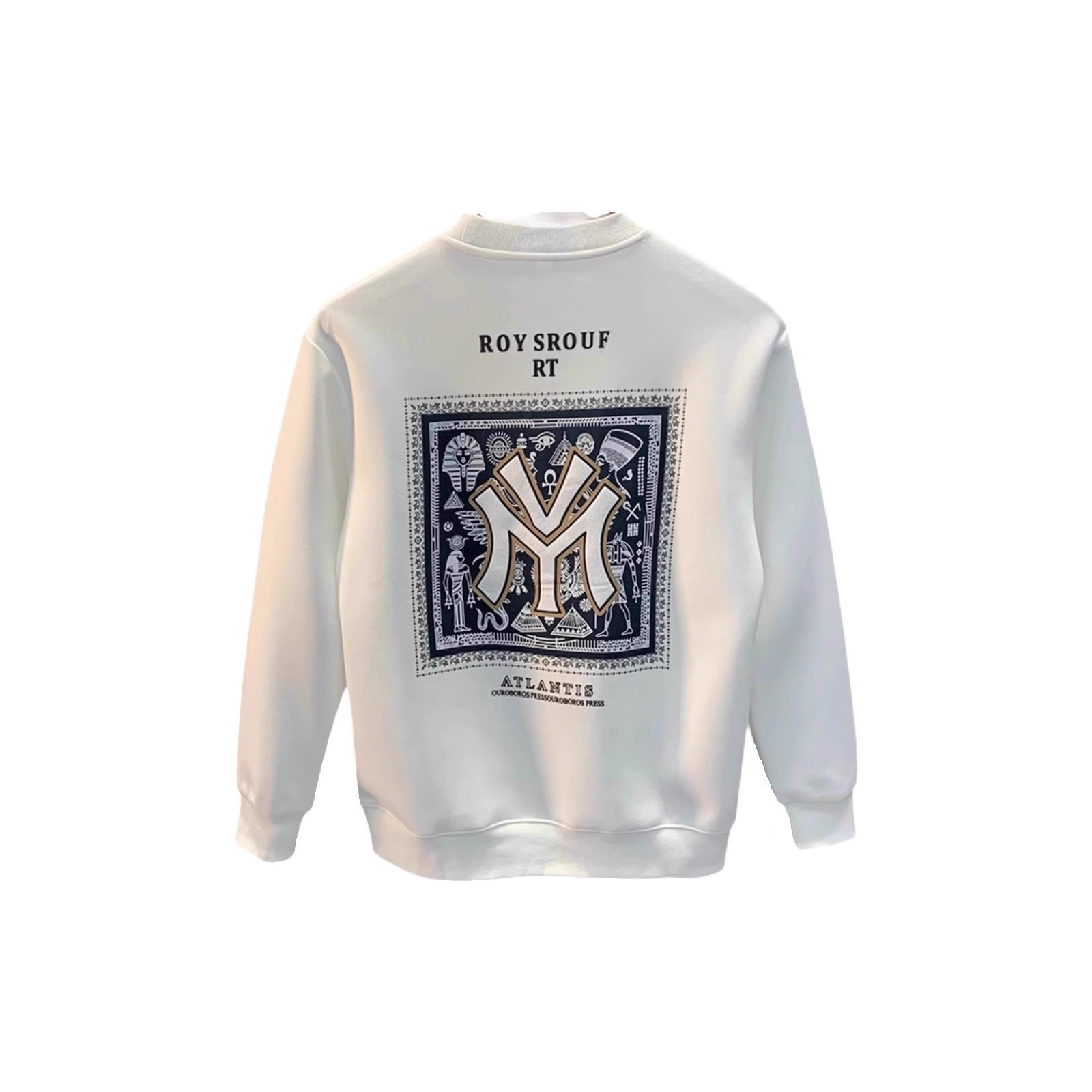 Luxury Brand Designer Printed cashmere sweater men's fashion spring and autumn round neck long sleeve jacket winter thickened inner men's bo