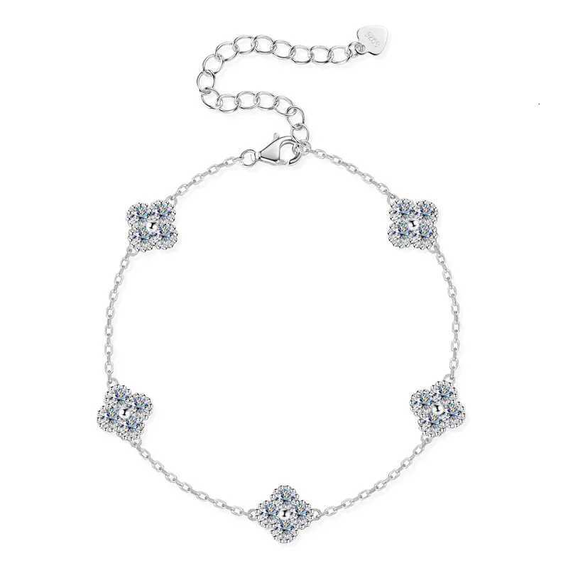 Anizw 2025 New 925 Silver Flower Moissanite 3mm for Women 18k Gold Plated Fine Jewelry Certified Lab Diamond D-E H260321 - view 4