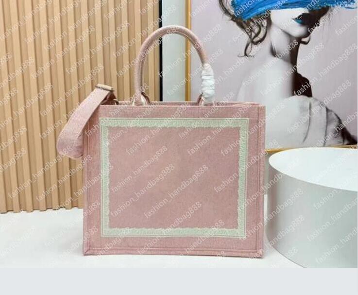 Designer Totes Bag women Original Embroidery BOOK Handbag Luxury Shopping Bag Women's Classic Handle Laptop Large Capacity beach bags