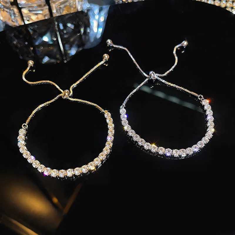Luxury Adjustable Womens Fashion Temperament Geometric Square Rhinestone Wristband Party Wedding Jewelry H260321 - view 4