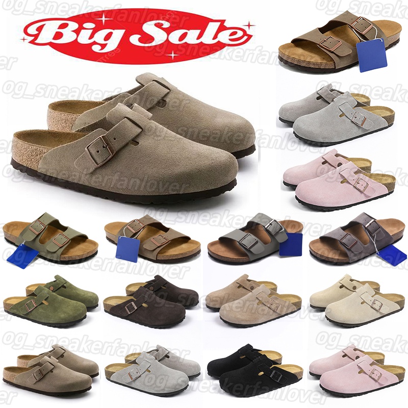 Free Shipping designer sandals clogs men women black pink brown light sude leather mens slides outdoor slippers shoes 36-45