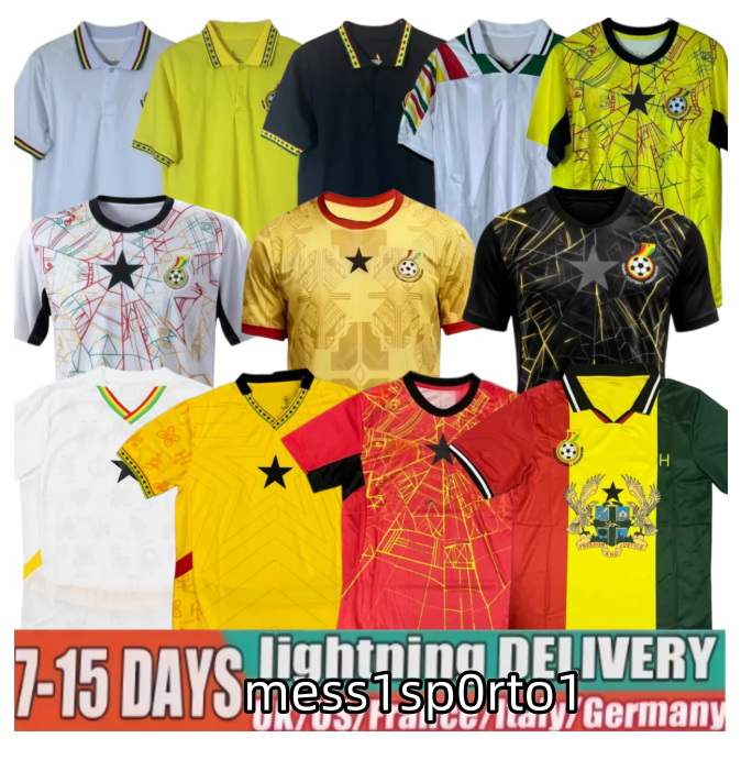 26 27 Ghana Soccer Jersey Vintage 2026 2027 Football Shirt Tops Camiseta Futbol Men Home Away Trikot Player version Fans