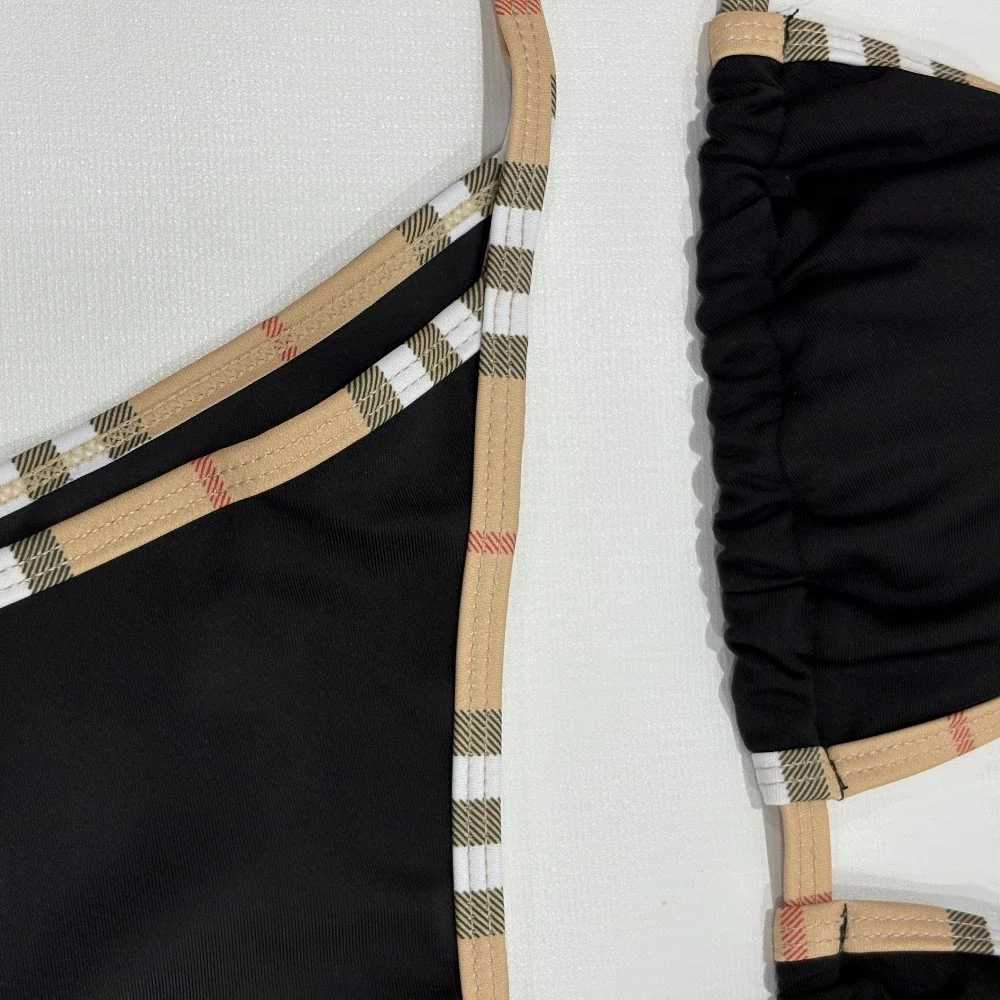 Luxury Brand Design Stripe Halter Bikini Women Swimwear Female Swimsuit Two Pieces Bikini Set Sexy Bathing Suit Swim Beach Wear M260321