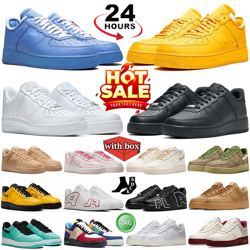 2026 Designer Shoes One Casual Shoes Sneakers Men Women Classic 1 Triple White Black Mens Womens Traienrs Outdoor Sports Runners 1s Shoes With Box size 36-47