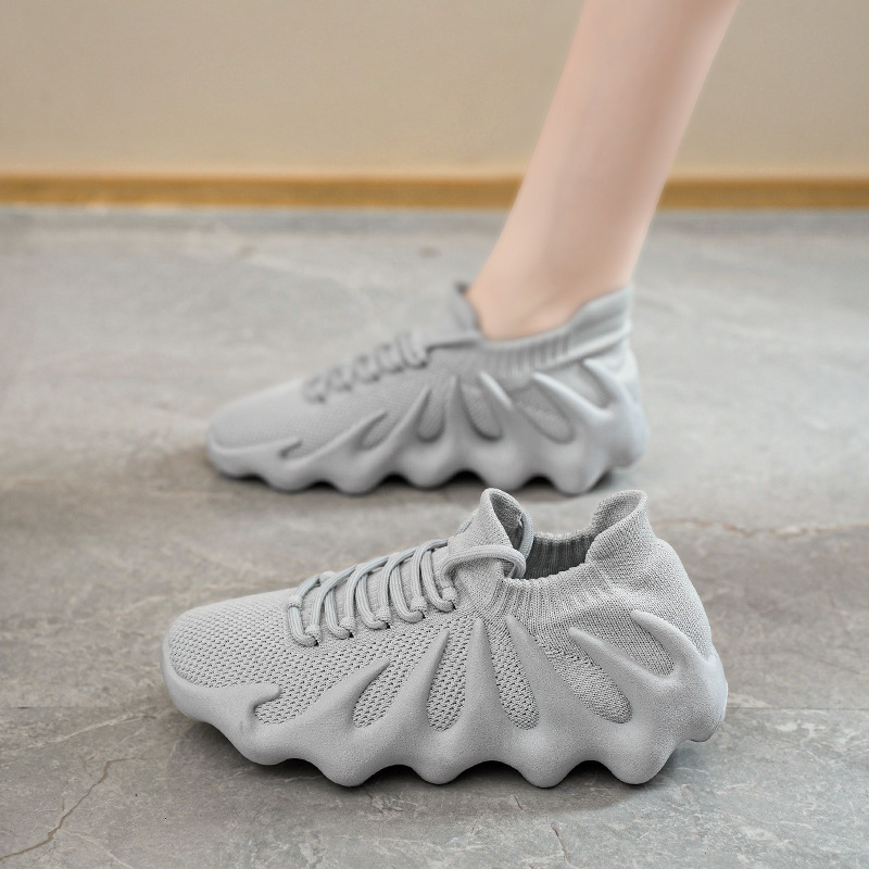 Rolnd Tiger 2026 Luxury Summer Women's Shoes New Flyknit Octopus Shoes Women Korean Style Versatile Sock Shoes Sports Casual Dad Trend Shoes