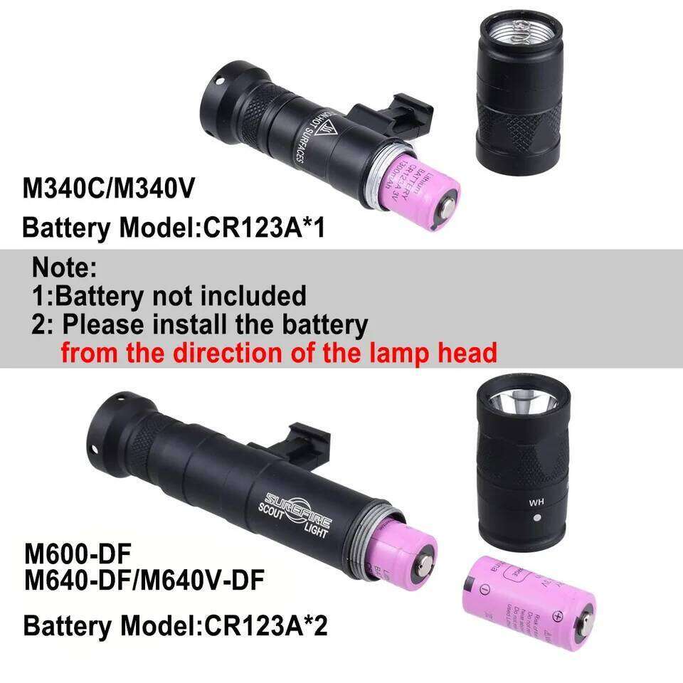 Tactical Surefire M340 M640 M340V M600-DF SF Flashlight Led Scout Light 20mm Picatinny Rail M LOK Mount Airsoft Hunting Gun Lamp 26Y0318