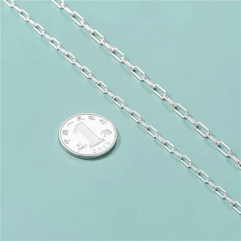 Andara Authentic 925 Sterling Silver Paper Clip Necklace With 18k Gold Plated Chain Necklace For Men And Wen X260321 - view 4