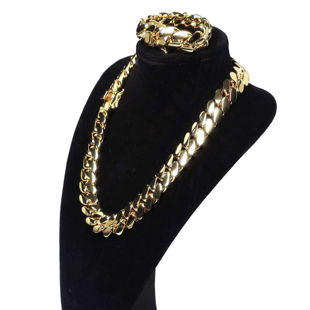 Men Miami Wholesale Hiphop Necklace 10K 14K Gold Cuban Chain Fashion Jewelry Necklaces Jewelry77