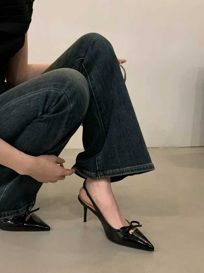 New Sandals for Women with Pointed Bows and Thin Heels High Heels for Women Platform Shoes Sandlia Salto Quadrado C260321