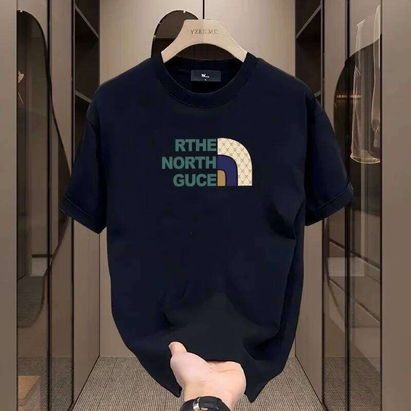 FeiFan Uniform 2025 European Summer Letters Super Clear Print New Men's Loose Comfortable High Street Pure Cotton Breathable T-shirt T-shirt man 