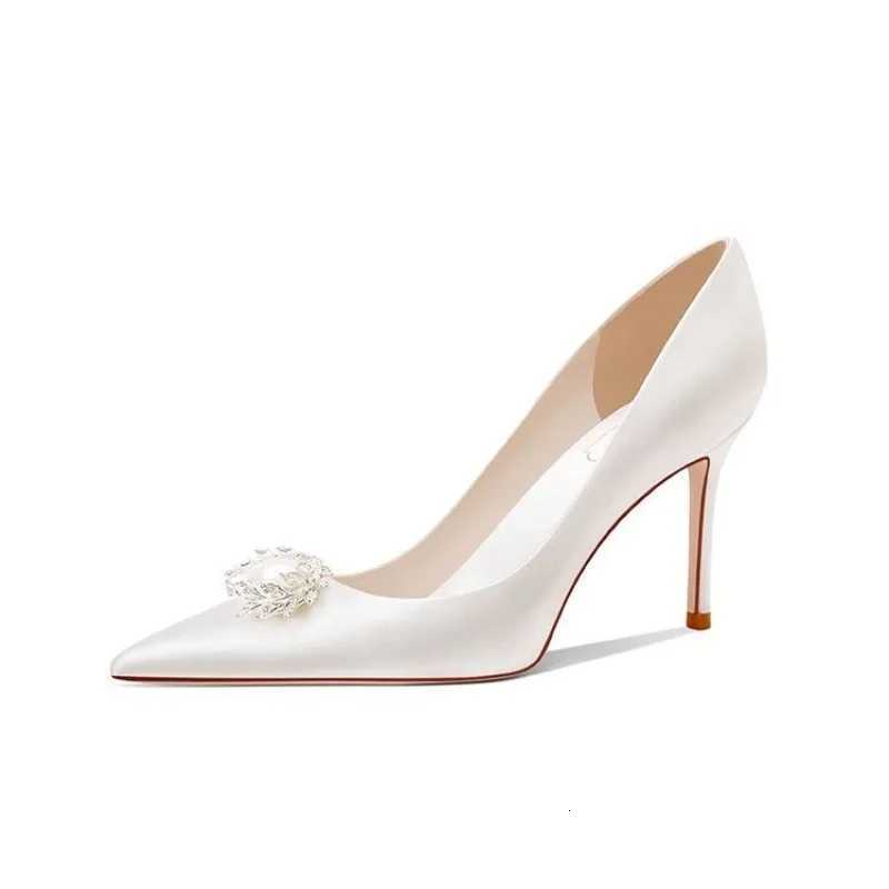 New Elegant Wedding Shoes Bridal Shoes White Rhinestone High Heels Bridesmaid Pumps High Heels Pumps C260321