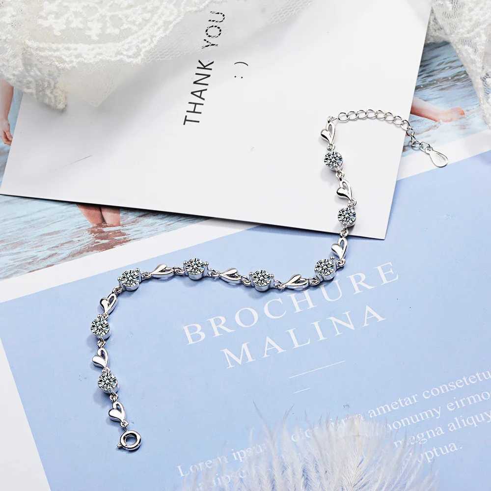 925 Sterling Silver Heart Zircon Womens Luxury Evening Jewelry Accessories H260321 - view 6