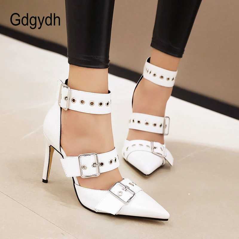 Gdgydh Black Punk Gothic High Heels Sexy Plus Size Pointed Toe Fashion Women Pumps Wedding Shoes Stiletto Heels New C260321