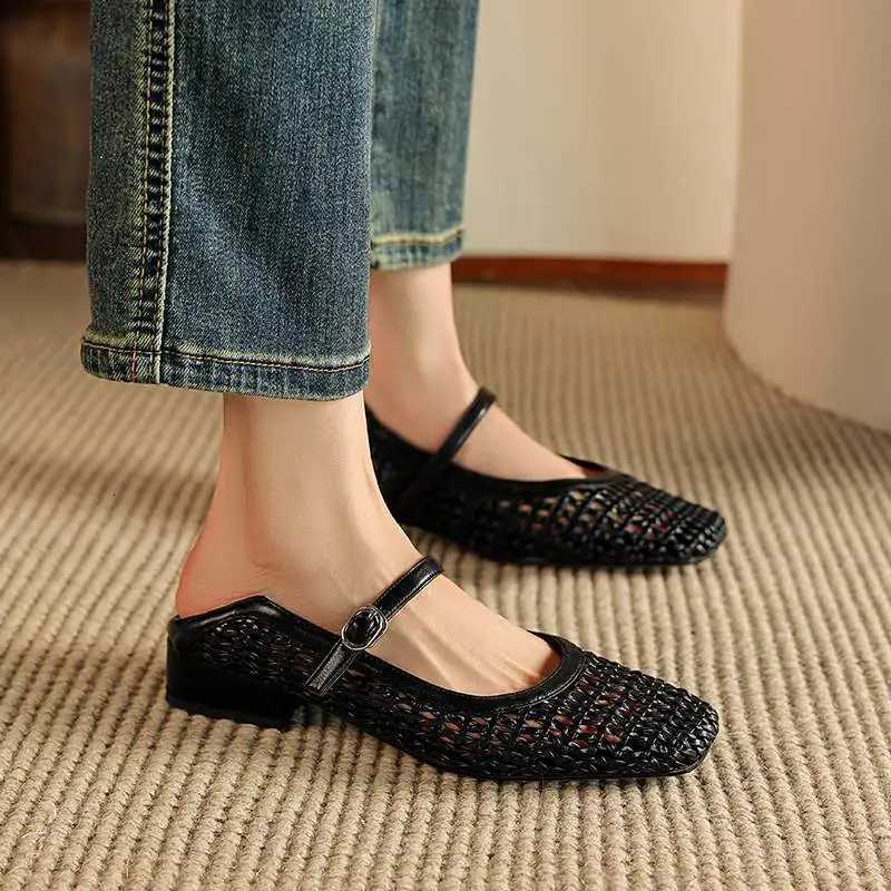 Krazing Pot Fashion Breathable Square Toe Med Heels Summer Shoes Sweet Concise Mary Janes Office Lady Elegant Women Pumps C260321