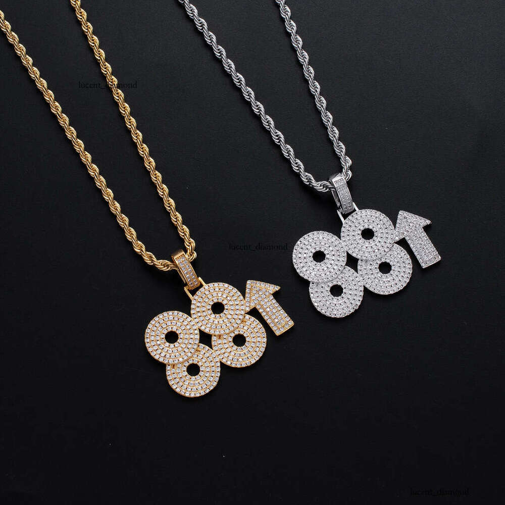 88Up Rising Rich Brian Singer Stile Hip Hop Ciondolo Gioielli Numero Collana Da Uomo-image
