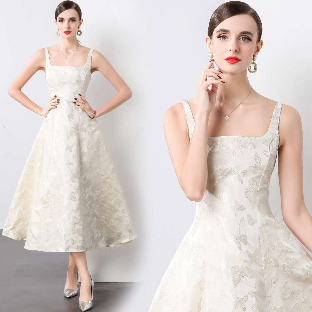 Designer's elegant and luxurious niche dress engagement A14 has a high-end feel and is suitable for women's strapless jacquard