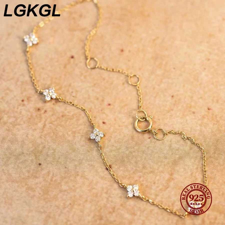LGKGL 925 Sterling Silver Zircon Starry 18K Gold Womens Commuting Adjustable Chains Jewelry H260321 - view 7