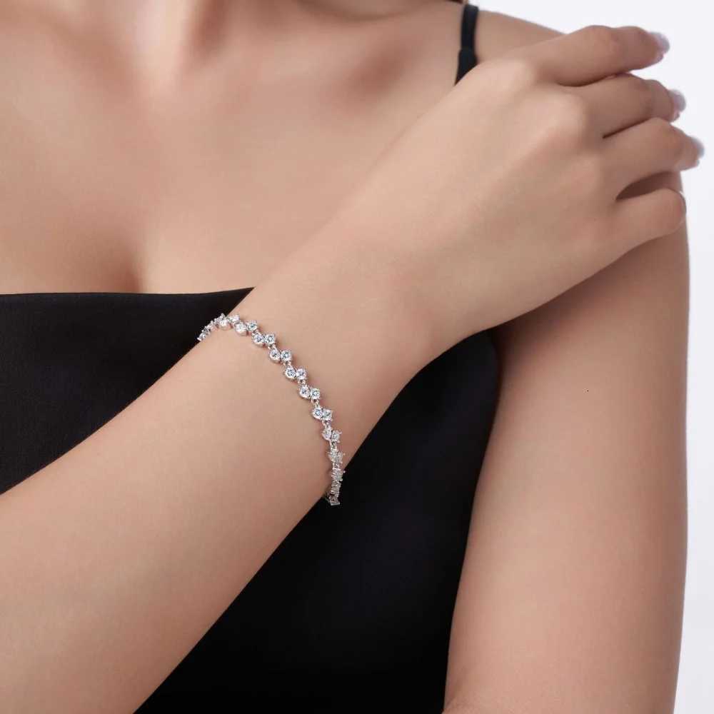 GXTRS 3mm Full Moissanite Women 925 Sterling Silver Elegant Lab Diamond Hand Chains Wedding Gifts No Fade Fine Jewelry H260321 - view 4