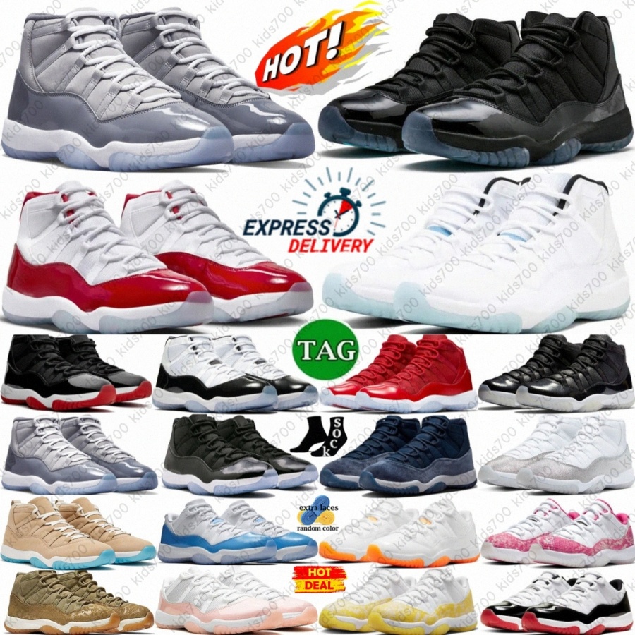 Basketball Shoes 11s Designer 11 Gamma Blue Cool Grey Cherry Bred Women Mens Velvet Navy UNC Silver Space Jam H-Town Igloo Pink Olive Pure Violet Red q7Iu#